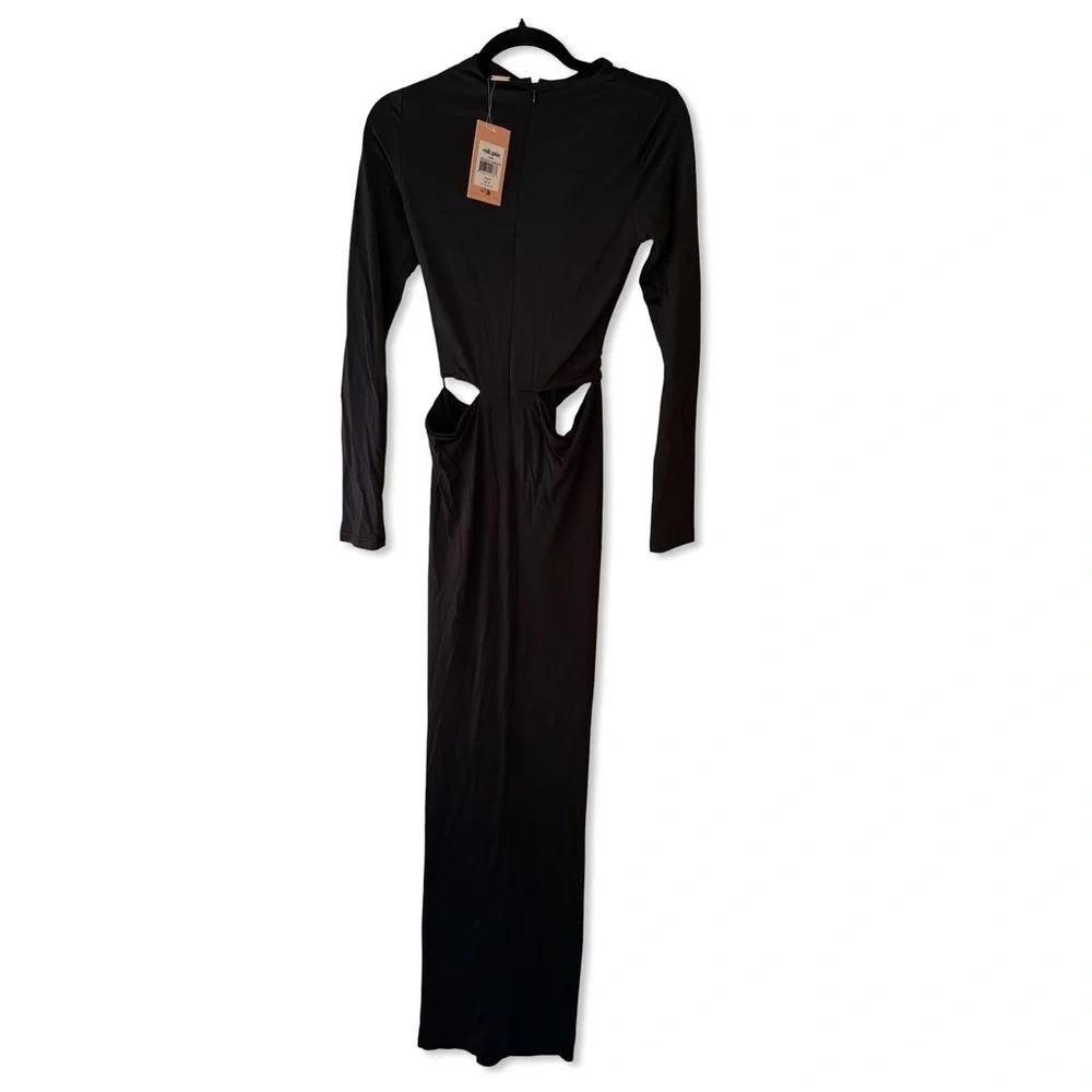 Cult Gaia Keri Dress Black Maxi cutout jersey slinky gown NWT Revolve $898 M - Picture 8 of 12